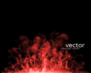 Vector illustration of red smoke