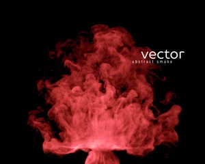 Poster Vector illustration of red smoke © julvil