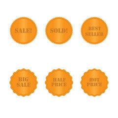set golden labels and stickers