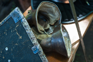 Details of the medieval knight armament