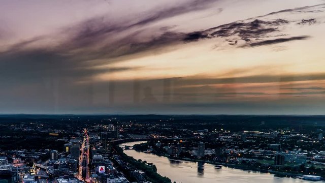  Aerial view of the Boston from Prudential Center, Boston, USA
