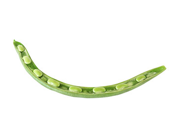 Naklejka premium french bean cut along isolated on white background with clipping path
