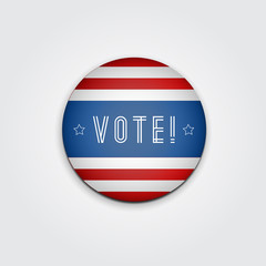 Badge Vote. US presidential election