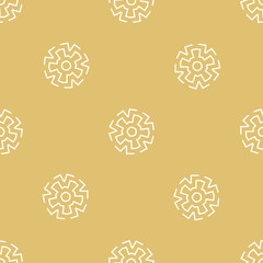 Damask elegant seamless pattern. Vector background. White and golden colors. Fabric design