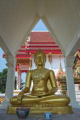 Golden Buddha near the temple, Trad, Thailand