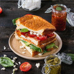 Low-carb bread sandwich