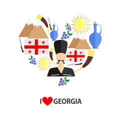 Georgia flat design