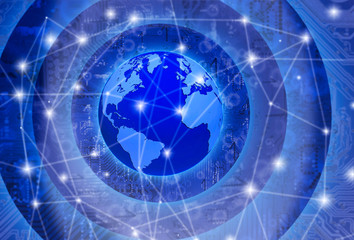 abstract image of the globe closeup