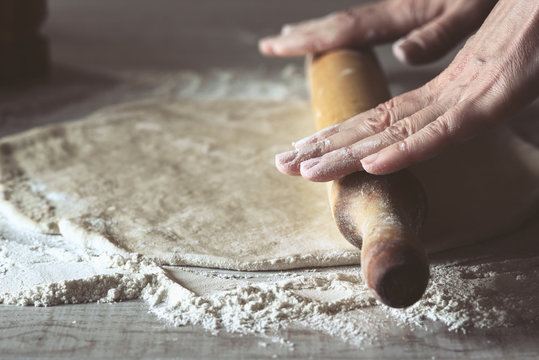 Rolling dough for calzone