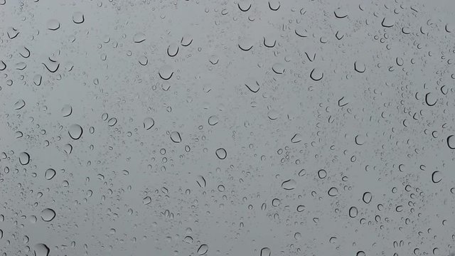 Water droplets on glass