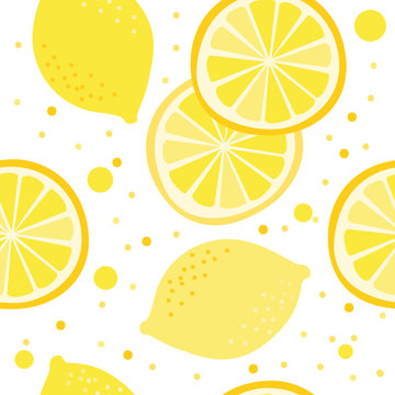 Vector pattern with lemons