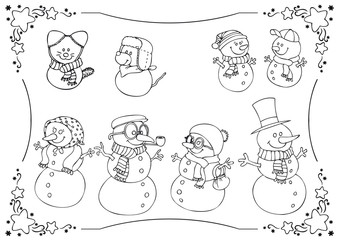 Weihnachten, Winter, Schneemann