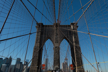 Brooklyn Bridge in New York City in fall 2015