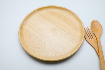 Wooden Kitchen on white background