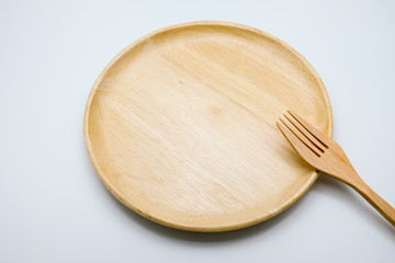 Wooden Kitchen on white background