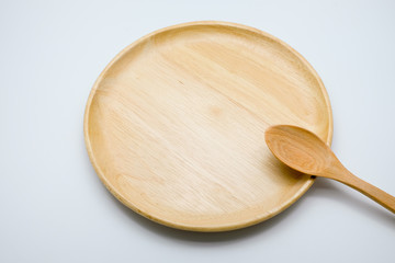 Wooden Kitchen on white background
