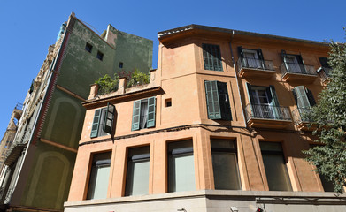 fassade eines hauses in palma de mallorca