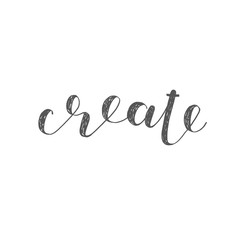 Create. Brush lettering.