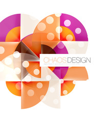 Round shape elements composition. Abstract background