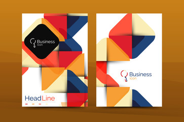 Geometric design, business annual report a4 brochure