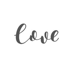 Love. Brush lettering.