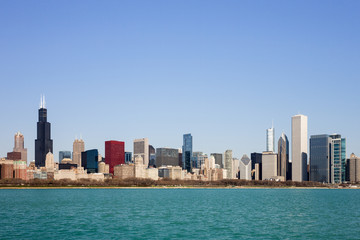 Fototapeta premium Chicago Skyline - seen from Lake Michigan
