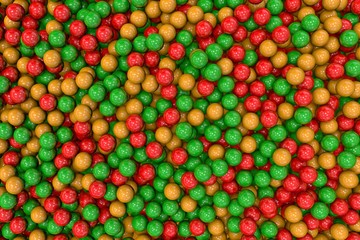 Fototapeta na wymiar 3d render of colorful balls set background