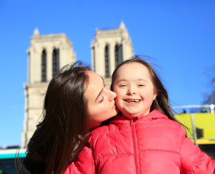 Happy Family Moments In Paris City