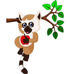 Fototapeta premium cute lemur cartoon