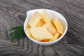 Crunchy parmesan cheese