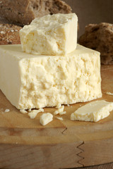 Cheshire a traditional dense and crumbly white British cheese