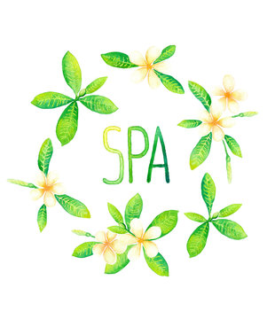 Tiare flowers and spa