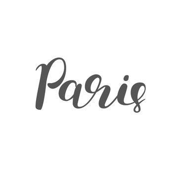 Paris. Brush lettering.