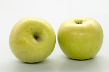 green apple on white background