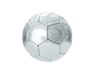 Silver ball. 3D rendering
