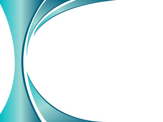 Abstract curve background with ocean green shade that provides empty space to display title and product.