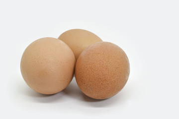 eggs isolated on white background