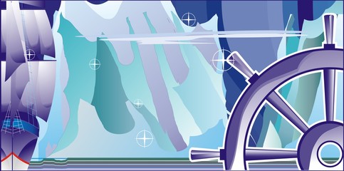 polar quest. old ship on a north pole © Евгений Кожевников