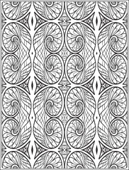 Ornamental pattern page background.  Vector illustration. Anti stress coloring book for adult and. Outline drawing coloring page.