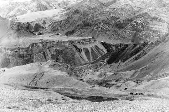 Fototapeta View of Moonland, Lamayuru, Ladakh, Jammu and Kashmir, India