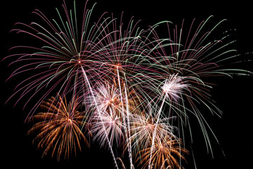 Obraz premium fireworks salute celebration