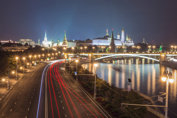 Fototapeta na wymiar lights night Kremlin in Moscow
