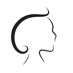 Vector logo woman.