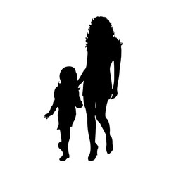 Vector silhouette of family.