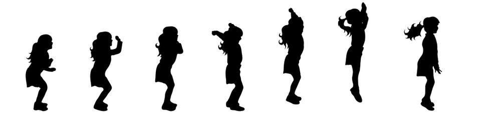 Vector silhouette of girl.