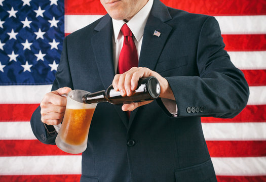 Politician: Man Pouring An Ice Cold Beer