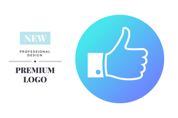 Modern color social media icon design. Vector round sign template