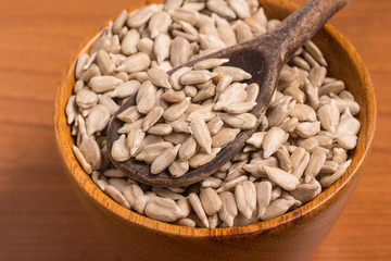 Sunflower Seeds into a bowl