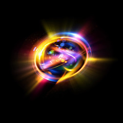 Abstract ring background with luminous swirling backdrop. Glowing spiral. The energy flow tunnel.
Shine round frame with light circles light effect. Glowing cover. Space for your message.