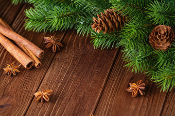 Rustic Christmas background